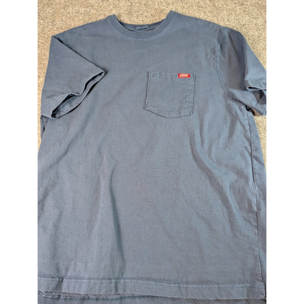 Coleman Mens Short Sleeve Pocket T-Shirt Blue Size Large 100% Cotton WPL 12902